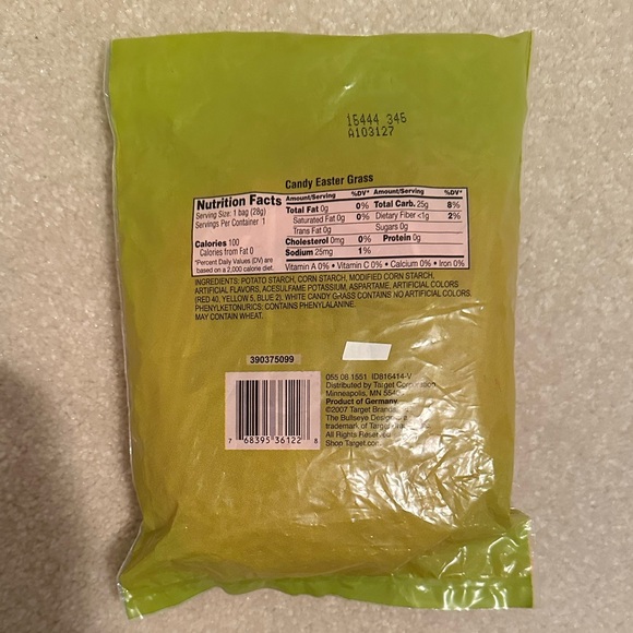 VTG 2007 EASTER BASKET CANDY GRASS PINK COLLECTIBLE DECOR GERMANY TARGET SEALED - Picture 5 of 5